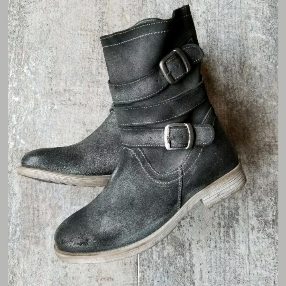 Roan Lola Boots Burnished Leather Distressed NWOT